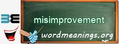 WordMeaning blackboard for misimprovement